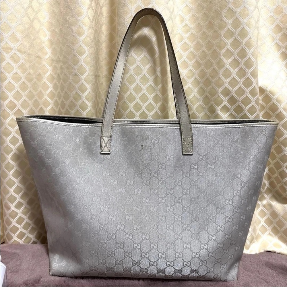 Gucci Silver Tote Bag